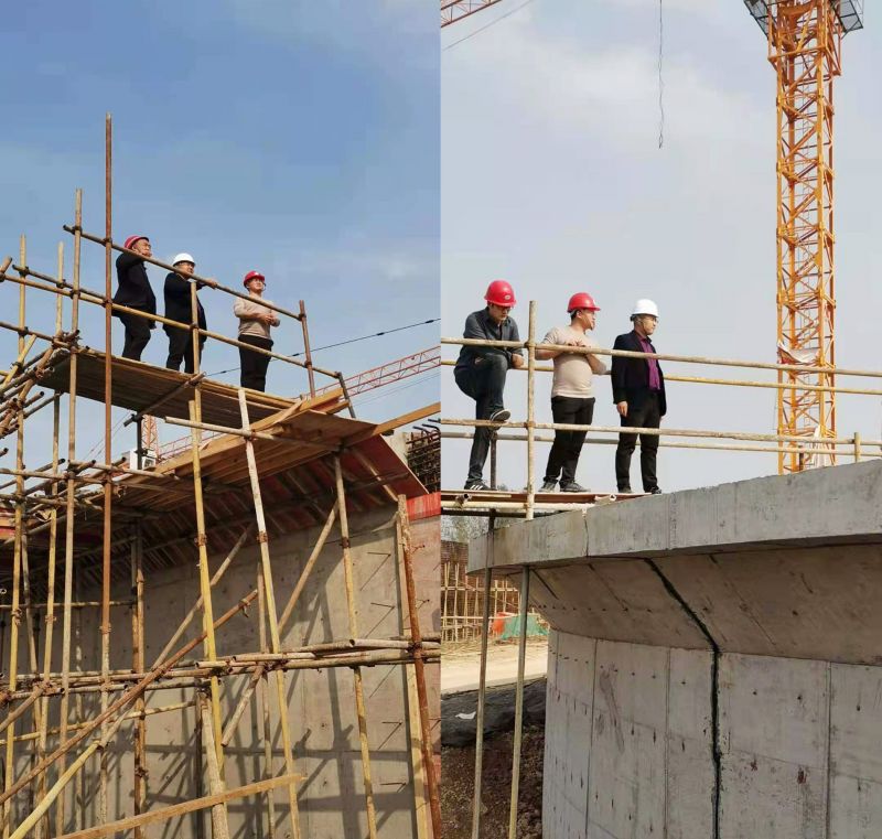 公司領導視詧(cha)永(yong)城市第七汚水處理廠工程進度